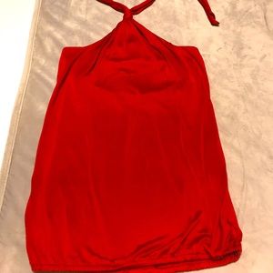 Banana Republic Silk Halter Tie Top Size XS - Red